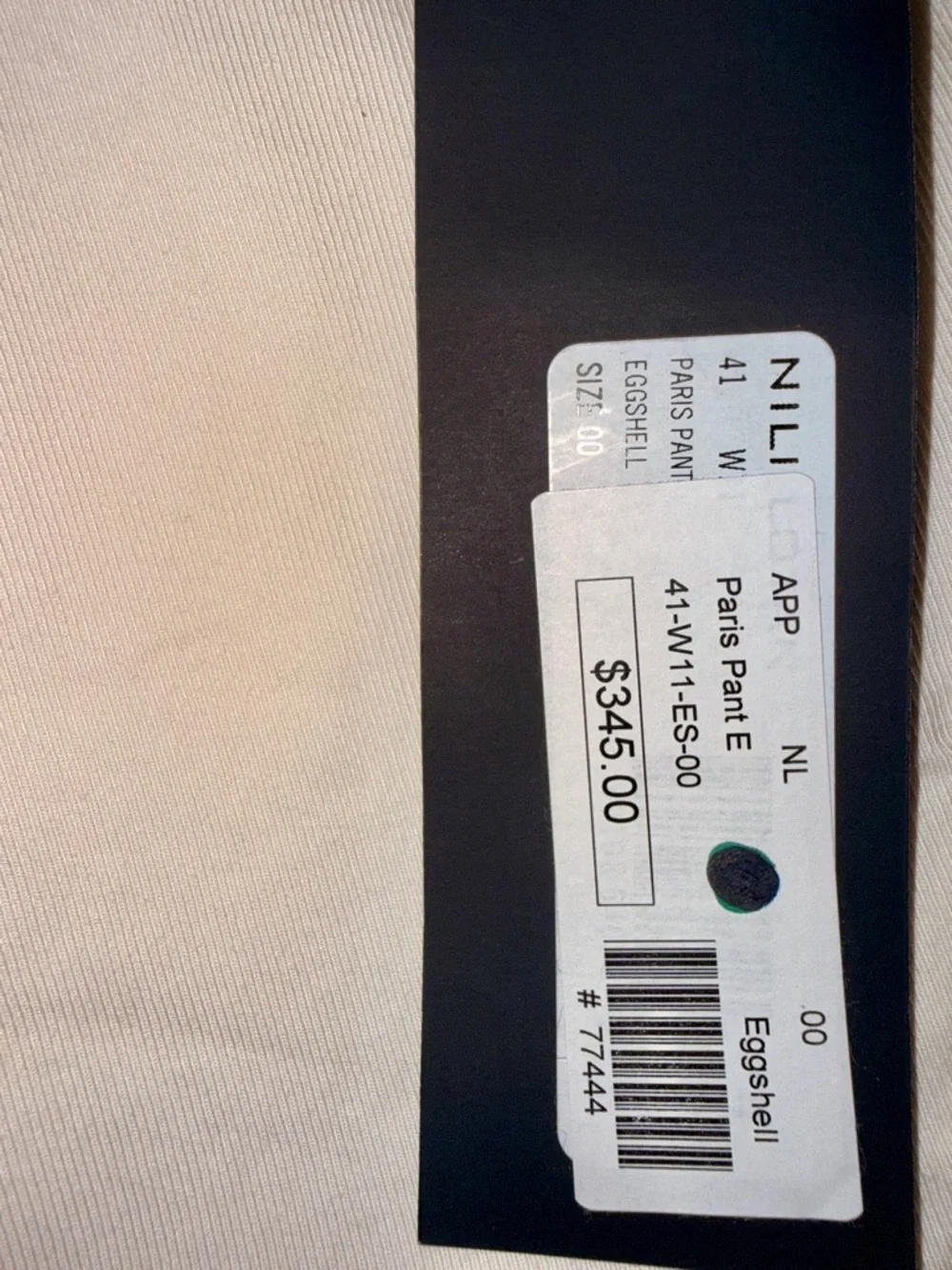 NWT Nili Lotan - Paris Cotton-Blend Twill Trousers - Neutrals Sz 00 /XXS - Picture 8 of 11